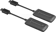 Extensor HDMI sem fios - Emissor e receptor - Alcance 20 m - Até 4K@60Hz - Fonte de alimentação via micro USB 5V/1A HDMI-EXT-W-4K60