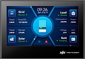 Ecrã LCD TBB - Compatível com os inversores RioSun II - Monitorização, programação e controlo - Sistemas em paralelo e trifásicos - Comunica com baterias e geradores TBB-E4-MONITOR