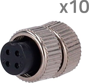 CONM12-FEMALE-SOLDER : : Conector M12 Fêmea para soldar - C...
