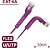 Cable UTP flexible - Ethernet - Conectores RJ45 - Categoría 6A - 0,5 m - Color morado UTP6A-FLEX-05P - imagem 1