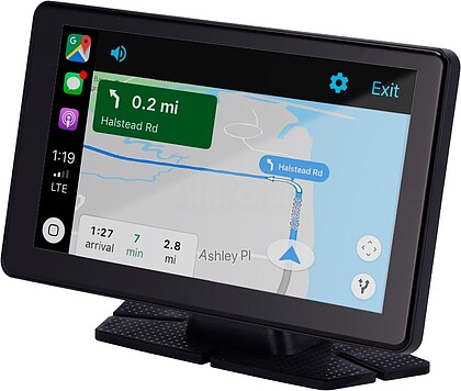 CAR-MONITOR-7 : : Carplay 7” táctil - Cámara 4K y cámara adicional 1080P - Android & IOS compatible - Grabación en tarjeta microSD compatible - Salidas de audio por altavoz integrado BLE, FM - Acelerómetro integrado de 3 ejes