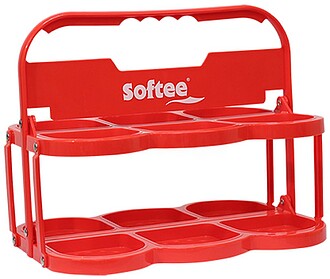 PORTA-GARRAFAS DOBRÁVEL DELUXE PARA 6 GARRAFAS - Vermelho 6...