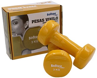 JOGO PESOS VINIL SOFTEE - Amarelo 3 kg