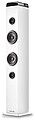 SKYCHARMPROWHITE NGS Sky Charm Pro Torre de Som Bluetooth 50W - USB, Rádio FM, Entrada Auxiliar e Entrada Óptica - Função de Emissão - Madeira de Alta Qualidade - Cor Preta