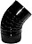COTOVELO fogão preto VITRIFICA 100mm 45 ° - imagem 1