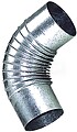 Cotovelo Salamandra Galvanizado de 130 mm. 90°