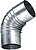 Fogão de cotovelo galvanizado 100mm 45 ° - imagem 1