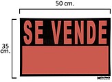 PLACA Se Vende 50x35 cm. Oryx