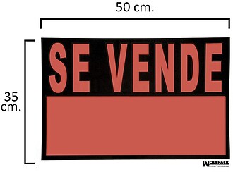 PLACA Se Vende 50x35 cm. Oryx