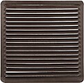 Grelha Ventilação Embutir 17x17 cm. Alumínio Madeira