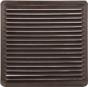 Grelha Ventilação Embutir 17x17 cm. Alumínio Madeira