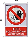 PLACA Alto Acesso Só Pessoal Autorizado 30x21