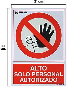 PLACA Alto Acesso Só Pessoal Autorizado 30x21