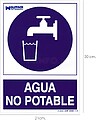 PLACA Água Não Potável 30x21cm
