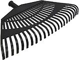 Ancinho Jardín Plástico Trapezoidal Cor Preto 32 Dientes