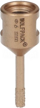 Coroa Diamante Para Rebarbadora Ø 6 mm. Conexão Rosca M14. Corte Seco
