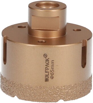 Coroa Diamante Para Rebarbadora Ø 65 mm. Conexão Rosca M14. Corte Seco