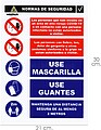 PLACA Combinado Aviso Normas SEGURANÇA 30x21cm