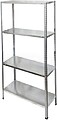Estante Aço Galvanizado COM 4 Prateleiras 150x75x30 cm. Prateleiras ajustáveis. Peso máximo 120 Kg