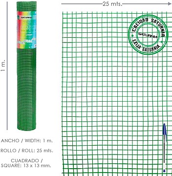 Malha Eletrosoldada Plastificada Corral 13x13/ Altura 100 cm./ Rolo 25 metros Malha Eletrosoldada Plastificada Corral 13x13/ 100 cm./ Rolo 25 metros