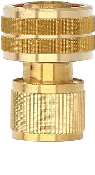 Conetor MANGUEIRA COM Função STOP Fabricado em Latão 3/4” Fêmea, Adaptador Torneira, Conetor Torneira A Conetor Rápido Conetor MANGUEIRA latão 3/4” COM Função STOP