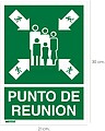PLACA Informativo Ponto de Reunião 30x21 cm