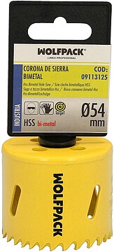 Coroa Serra Bimetal Ø 54 mm. Têmpera Térmica, Base Reforçada. Coroa Madeira, Broca Furos Madeira, Aço, Ferro, Plásticos Coroa De Serra Bimetal Target Ø 54 mm