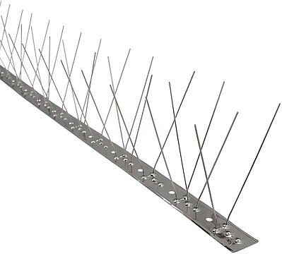 Espigão Anti-Pombos/ Pássaros 1 Metro Inoxidável Espigão Duplo 60 Espigões. Adaptável a Várias Posições Espigão Anti-Pombos 1 Metro Inoxidável Espigão Duplo 60 Espigões