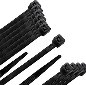 Abraçadeira Nylon 100%. Cor Preto 3,5 x 280 mm. Bolsa 100 u...
