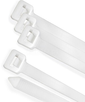 Abraçadeira Nylon 100%. Cor Branco/ Natural 3,6 x 370 mm. 100 Peças. Abraçadeira Plástico, Organizador Cabos, Alta Resistência Abraçadeira Nylon 100%. Cor Natural 3,6 x 370 mm. (Saco 100 Unidades)