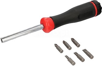 Jogo De Pontas COM Chave De Fenda 1/4” 7 Peças. Aço Crom...