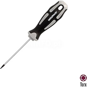 Chave de fenda Torx Aço S2 Punho TPR Bimaterial. Medida T06...