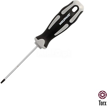Chave de fenda Torx Inviolável Aço S2 Punho TPR Bimaterial. Medida T09 x Ø 3,0 x 75 mm. Chave de fenda Torx Inviolável Aço S2 Punho TPR Bimaterial. Medida T09 x Ø 3,0 x 75 mm