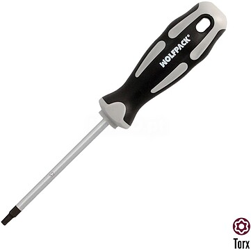 Chave de fenda Torx Inviolável Aço S2 Punho TPR Bimaterial. Medida T20 x Ø 5,0 x 75 mm. Chave de fenda Torx Inviolável Aço S2 Punho TPR Bimaterial. Medida T20 x Ø 5,0 x 75 mm