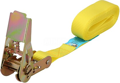 Cinta de Amarração com Catraca 4 metros x 25 mm. Catraca Metálica Automática, Cincha, Linga Mercadoria, Correia de Fixação
