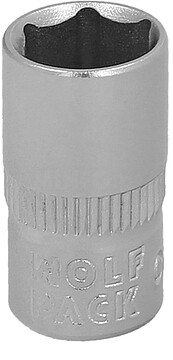 Chave de Soquete 1/4” Hexagonal 7 mm. Perfil de 6 faces. Aço Cromo Vanádio, Bordas Arredondadas Chave de Soquete 1/4” Hexagonal 7 mm