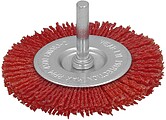 Escova Nylon Disco Ø100 mm. 1/4”. Lixar e Polir Madeira, Metal, Aço Inoxidável, Escova Berbequim, Escova Polir, Escova Lixar
