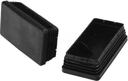 Ponteira Plástico Retangular Interior. Cor Preta 100x50 mm Bolsa 25 Unidades. Ponteira Plástico Retangular Interior. Cor Preta 100x50 mm Bolsa 25 Unidades