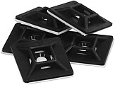 Base Adesiva Para Abraçadeiras 28x28 mm. Preta Bolsa 100 Unidades