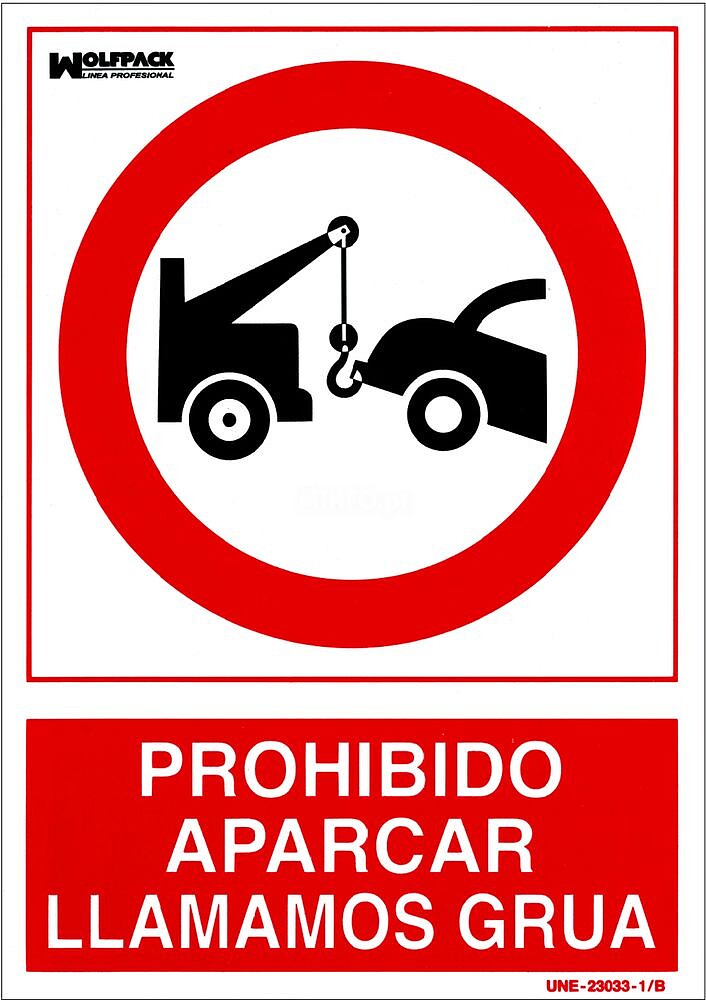 Cartaz Proibido Estacionar Chamamos Reboque 30x21 cm. Cartaz Proibido Estacionar Chamamos Reboque 30x21 cm