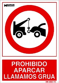 Cartaz Proibido Estacionar Chamamos Reboque 30x21 cm. Cartaz...