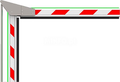 ZK-PROBG-BOOM230-L : Braço da barreira de estacionamento - Compatível com ZK-PROBG3130x - Braço angular em 90º de 3 m - Fabricado em alumínio - Status LEDs ¦ Fita de borracha - Fácil instalação