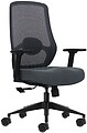 Oqonos Cherg 025 Cadeira de Escritório Ergonómica com Suporte Lombar Ajustável em Altura e Profundidade, Apoios de Braço 4D, Pistão a Gás Classe 4, Assento Ergonómico Moldado e Rodas de Silicone - Cinzento com Estrutura Negra OQ-CHERG025