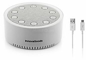 Innovagoods Slewel Máquina de Ruído Branco - Autonomia 60min - Relaxamento com Luz e Som - Bateria 400mAh - Antiderrapante - Desligamento Automático - 9x4.2cm - Cor Cinzento V0103815