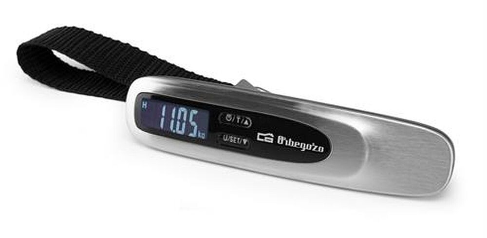Orbegozo PC 4200 Balança de Mala Compacta - Preciso e Leve - Ajuste de Objetivo de Peso - Materiais Resistentes - Sensor de Alta Precisão - Pesa até 50 Kg/110 Lb - Função Tara - Ecrã LCD