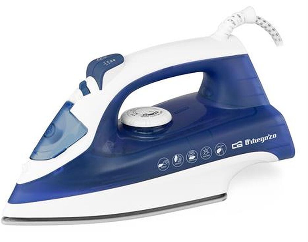 SV 2025 Ferro de Vapor Orbegozo SV 2025 2000W - Sola Antiaderente - Função Spray, Auto Limpeza, Passar a Ferro em Seco - Regulador de Temperatura - Cor Branco/Azul
