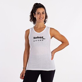 CAMISETA SEM MANGAS Softee MOMENTUM MULHER - Branco L