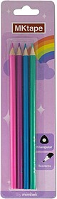 Pack de 4 Lápis Triangulares de Cores - Grafite de 3,0mm - ...