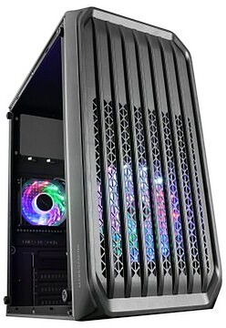 Caixa de Jogos Mars Gaming MC-S2 Compacta - Ventiladores FRGB - Fluxo de Ar Ótimo - Janela Lateral Completa - Compatível Micro-ATX/Mini-ITX - Cor Preta