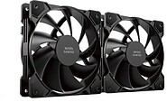 Ventiladores Profissionais Mars Gaming MFPROX2W - Ultrasilenciosos - Rolamentos FDB - Conectividade 3PIN+4PIN - Kit de 2 Unidades - Branco ou Preto - Cor Preta